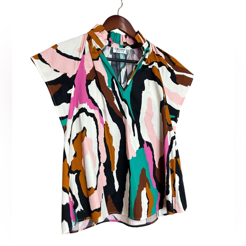 Crosby by Mollie Burch colorful top size medium summer